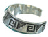 Turquoise Sterling Silver Southwestern Water Wave Cuff Bracelet AX78152